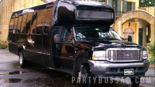 fancy limo bus